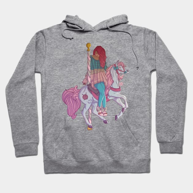 Carousel Girl Hoodie by LeighWortley